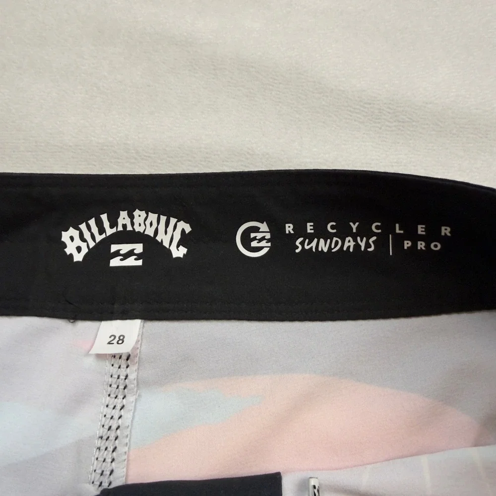 Billabong Sundays Pro Boardshorts Mens 28 Recycler Multi Color Sun Print Swim - Picture 3 of 9